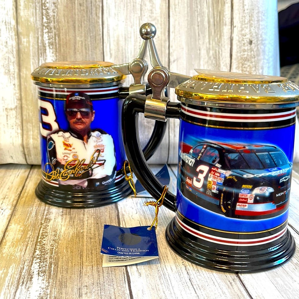 Dale Earnhardt collectible mugs.